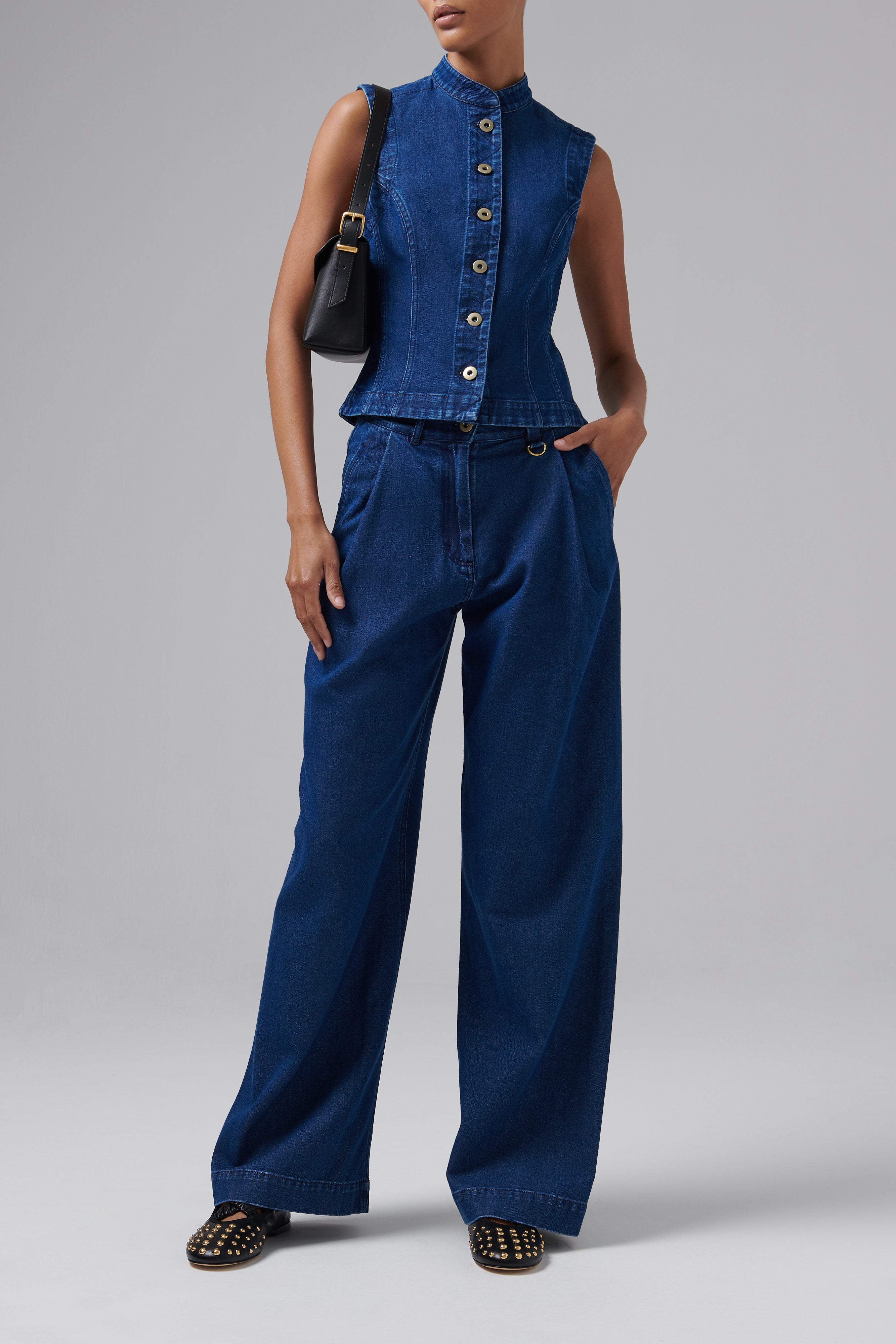 Samuel Guì Yang Blue Maud Wide-Leg Jeans - Fabric of Society