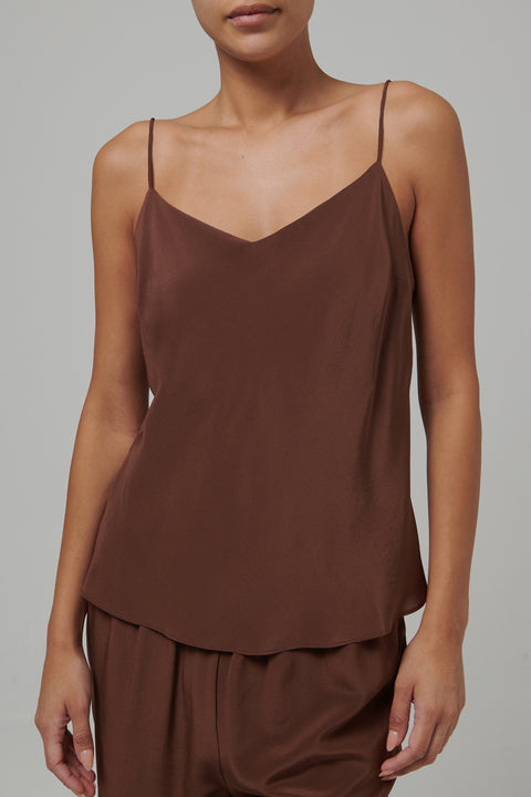 Brown Milos Silk Cami