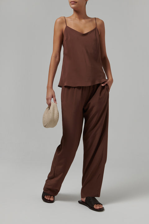 Brown Milos Silk Cami