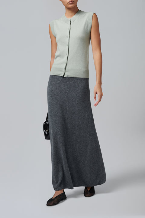 Dark Grey Moro Cashmere Knit Skirt