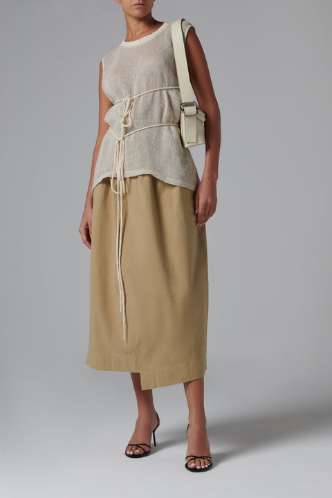 White Double Crewneck Tank Top