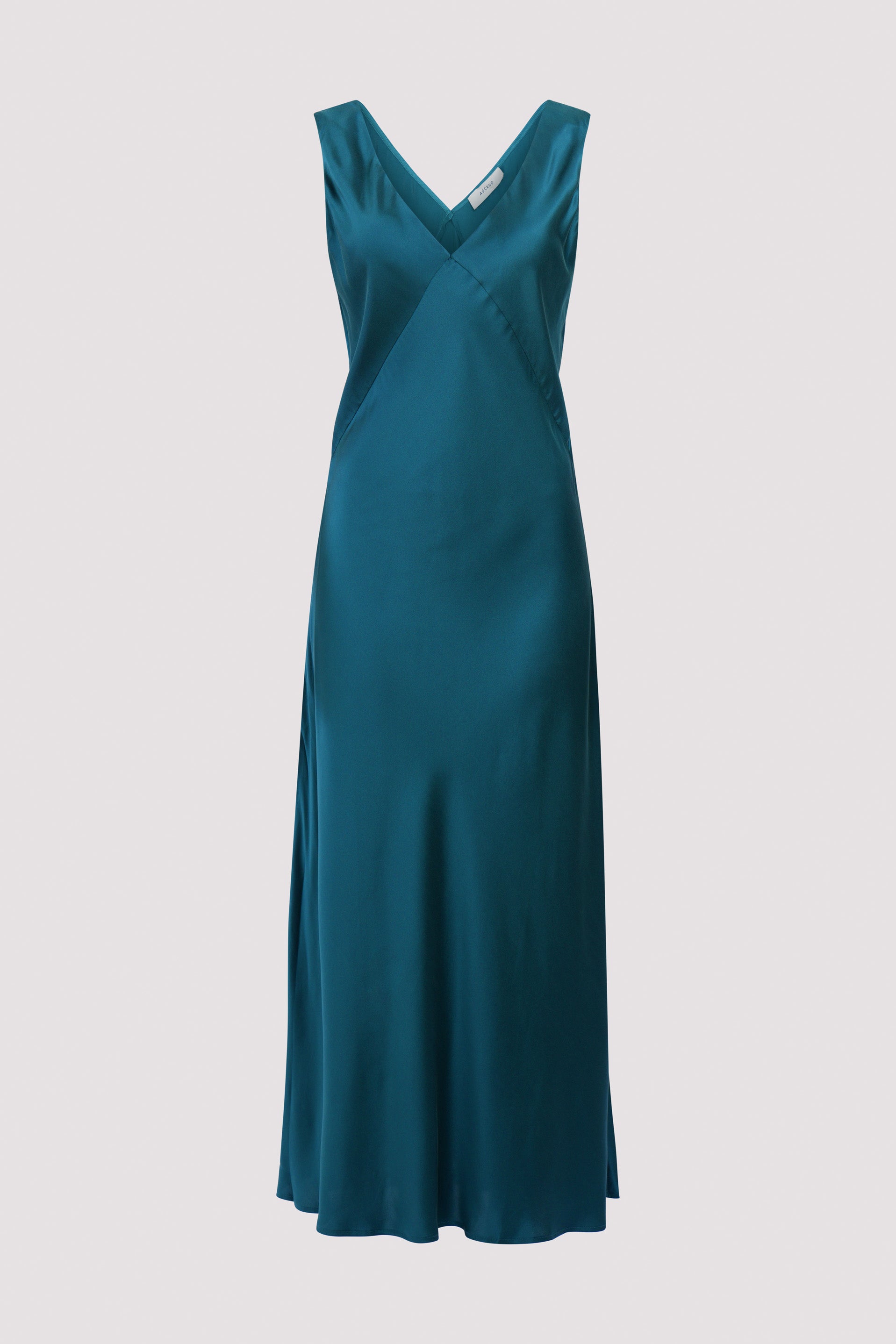 Asceno Green Silk Midi Dress Fabric of Society