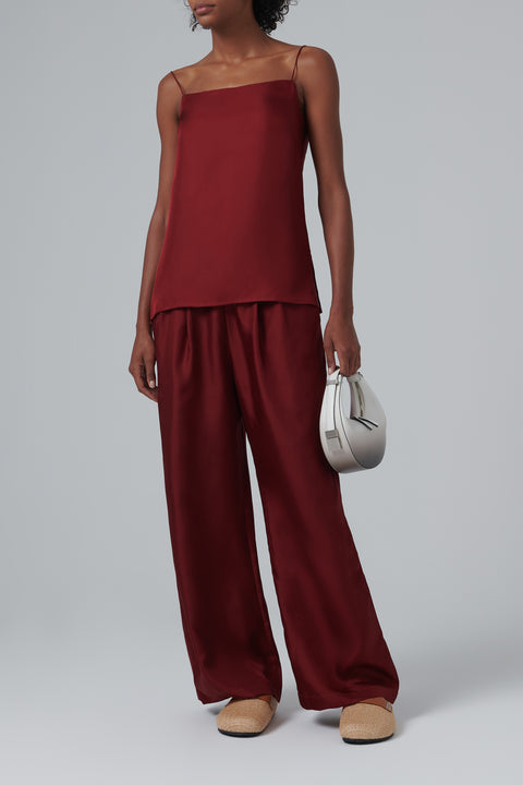 Burgundy Tulum Silk Cami