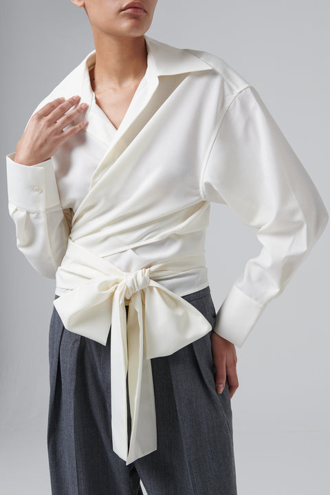 White Wrap Shirt