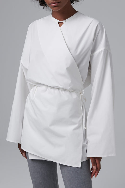 White Solar Asymmetric Shirt