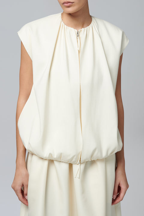 White Dual Bloom Vest