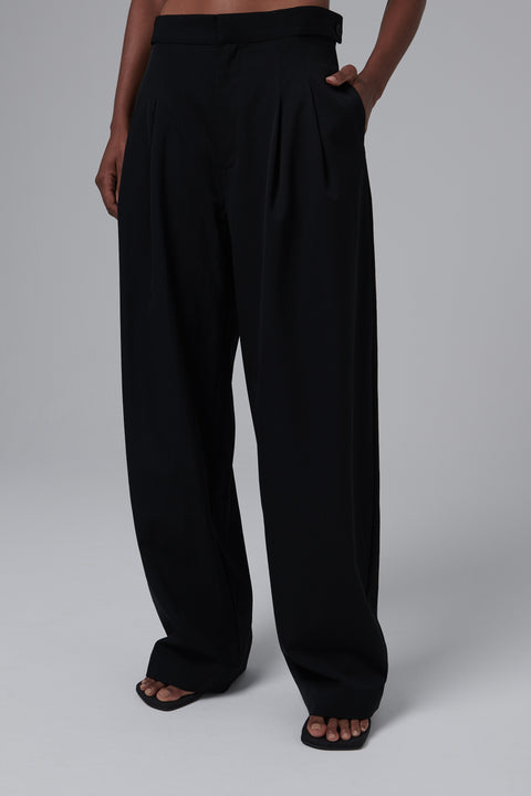 Black Adjustable Wide Leg Pants