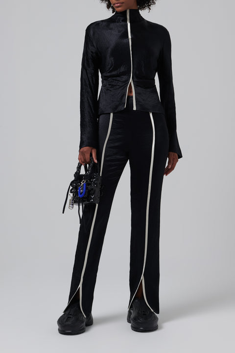 Black Ratana Contrast Binding Pants