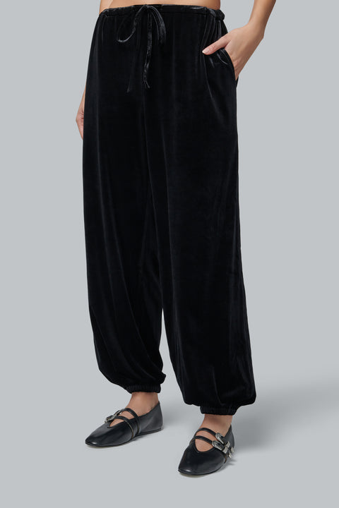 Black Velvet Jogger Pant