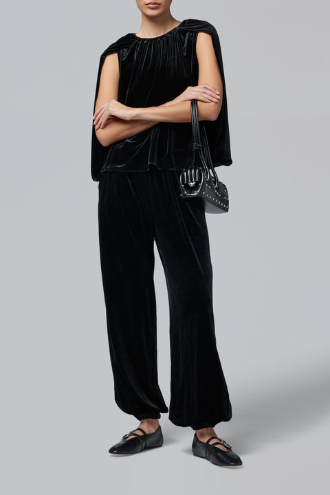 Black Velvet Jogger Pant