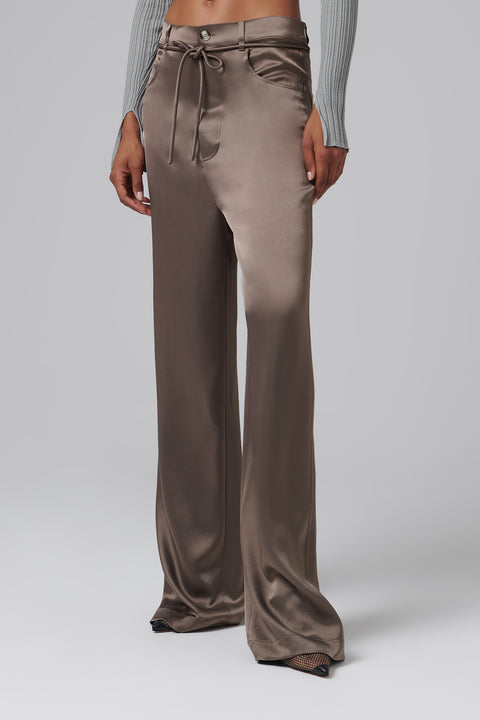 Brown Sato Wide-Leg Pants