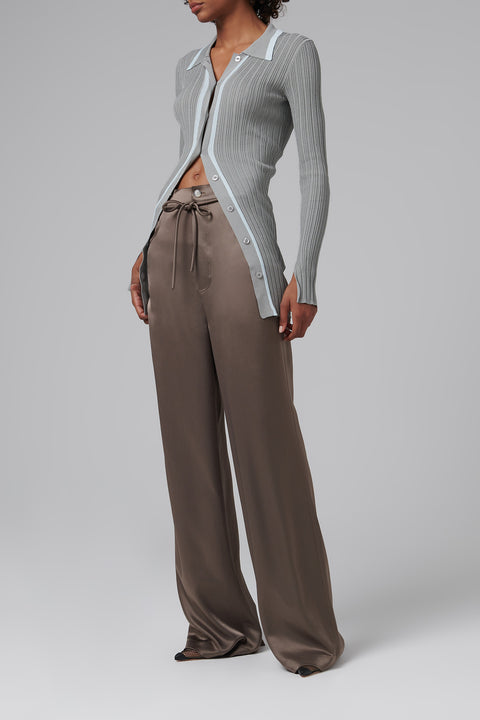 Brown Sato Wide-Leg Pants