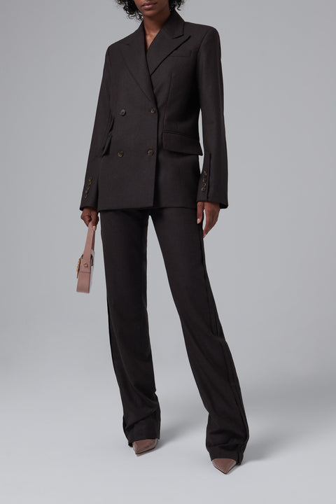 Brown Side Stitch Pants