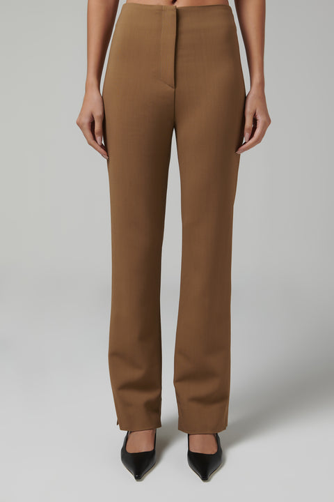 Brown Cybel Slim Leg Tailored Pants