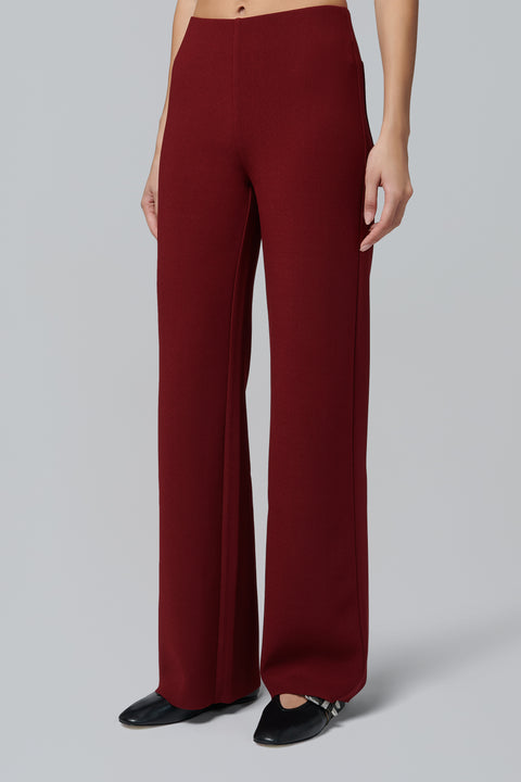 Burgundy Lay2 Straight Pant