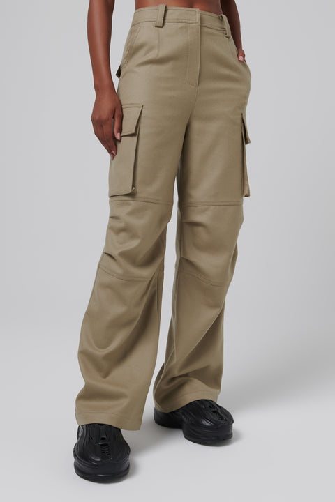 Khaki Pocket Parachute Pants