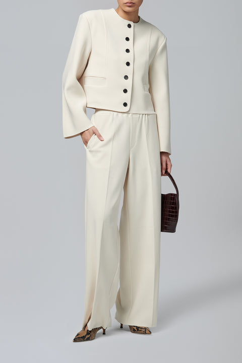 White Lay2 Drawstring Pant