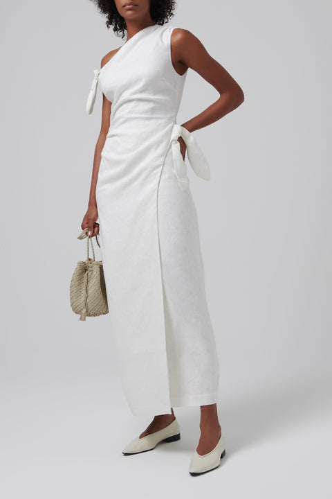 Beige Pompom Shoulder Pouch