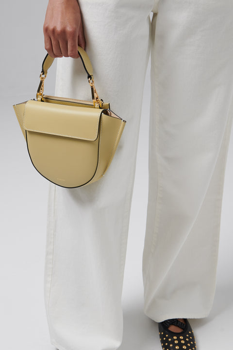Beige Hortensia Leather Mini Bag