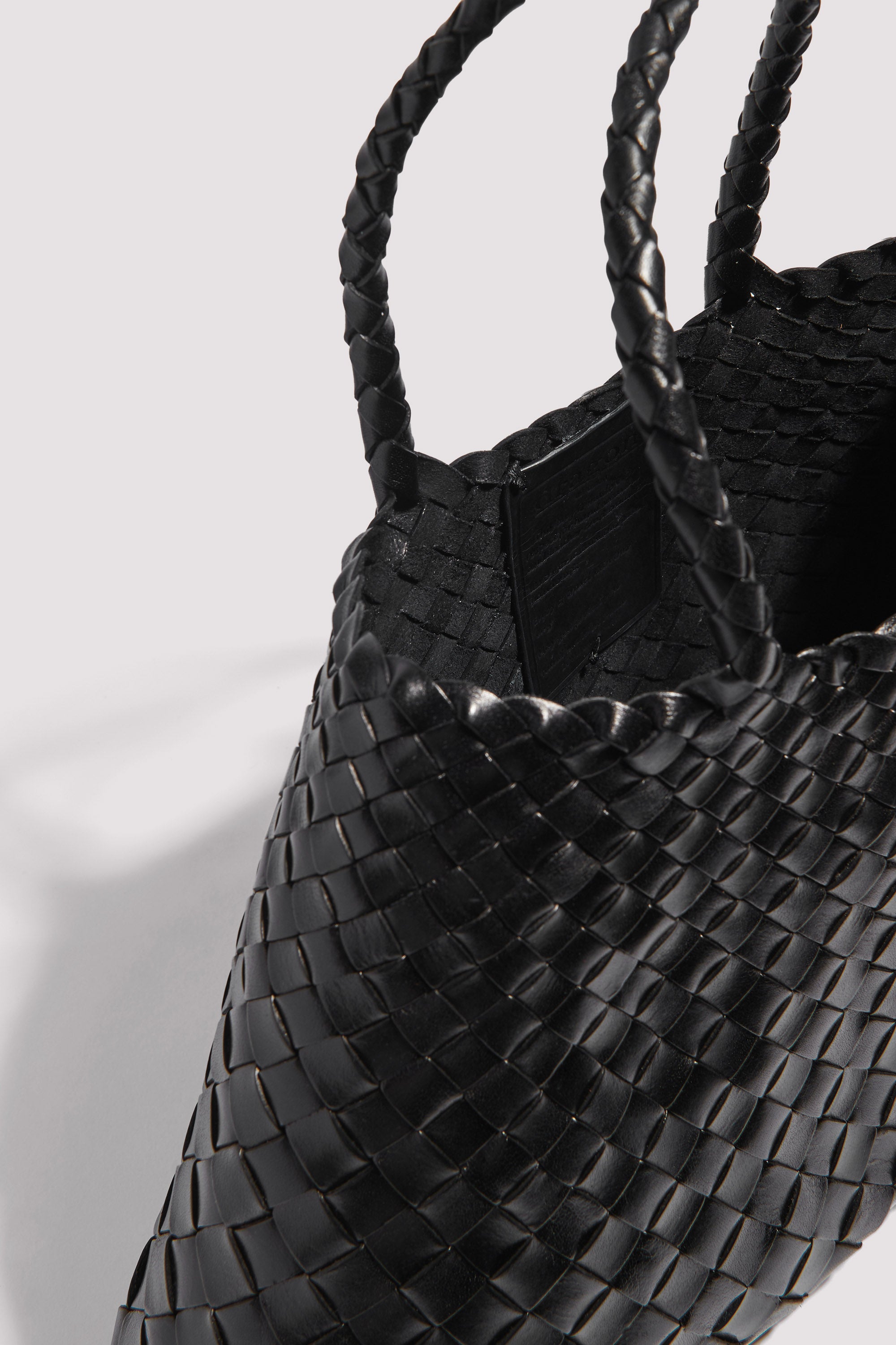 Dragon Diffusion Black Santa Croce Small Leather Tote