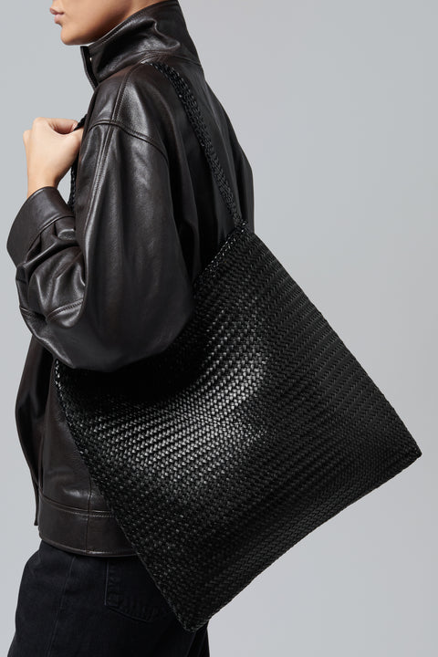 Black Ars Leather Tote