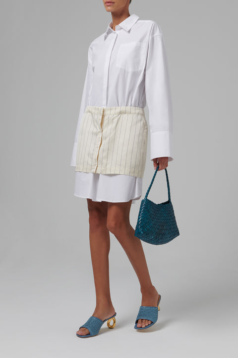 Blue Rosanna Leather Shoulder Bag