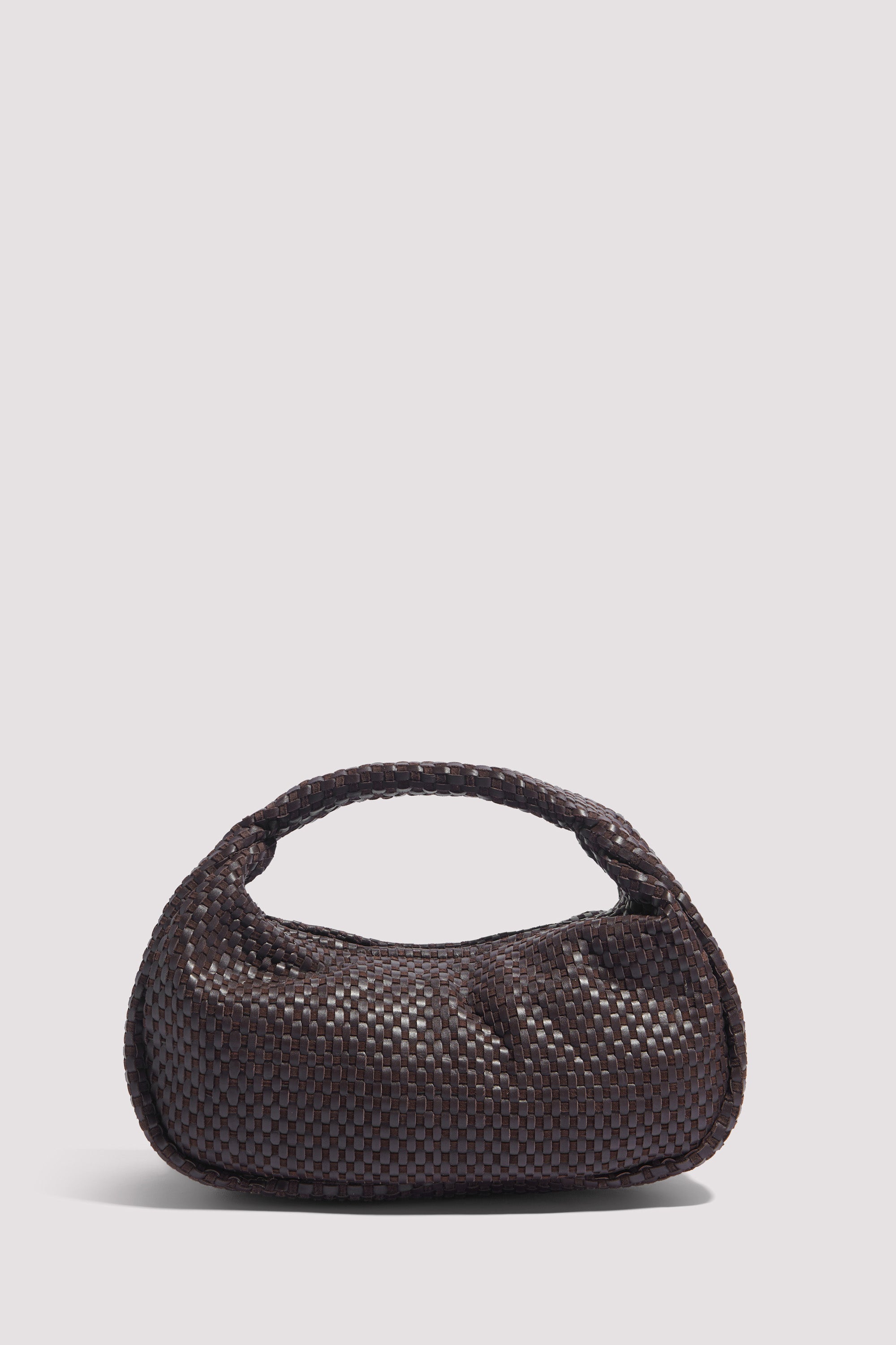 St. Agni Brown Lattice Weave Bon Bon Bag