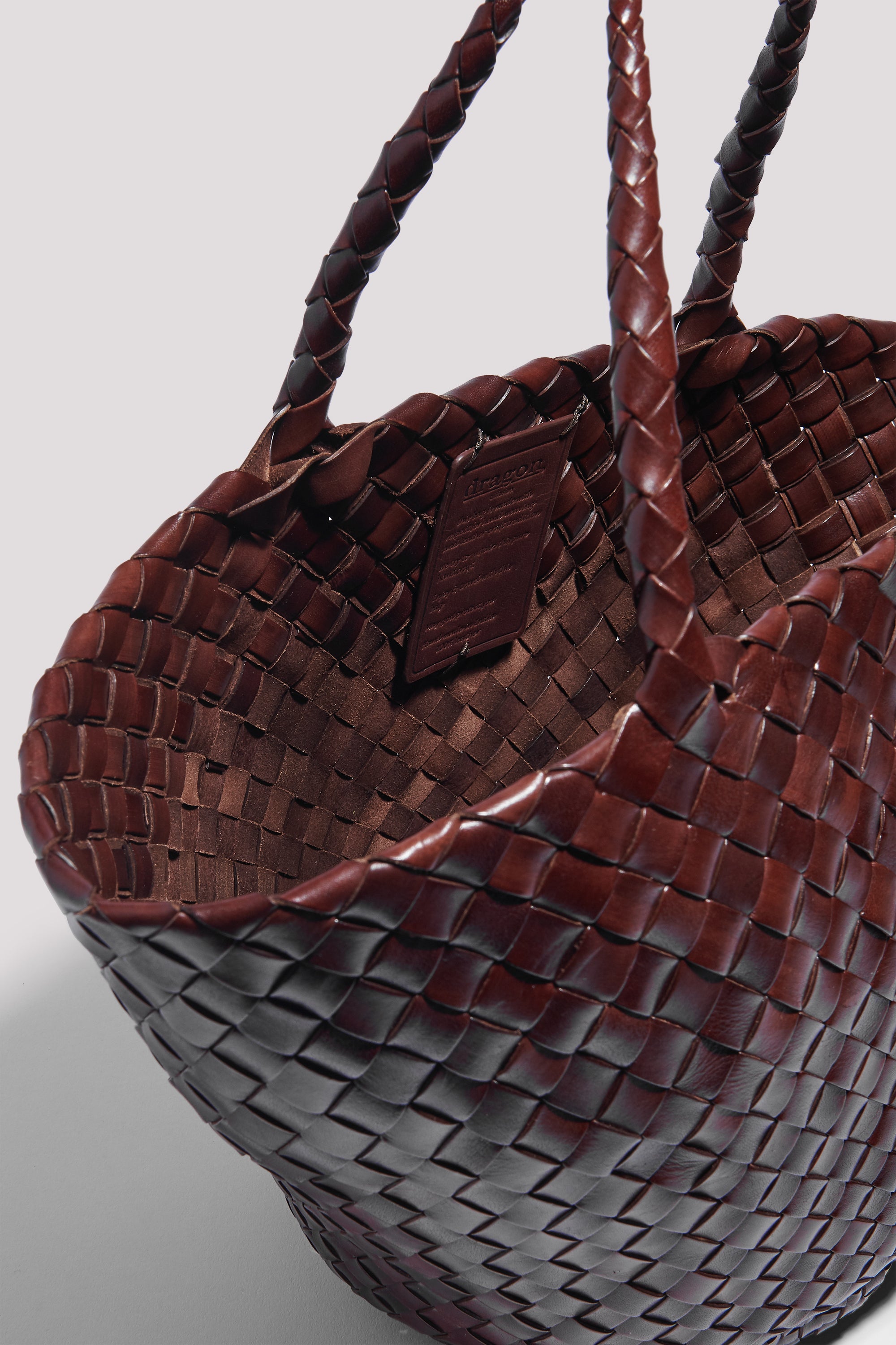 Dragon Diffusion Brown Egola Leather Basket Bag