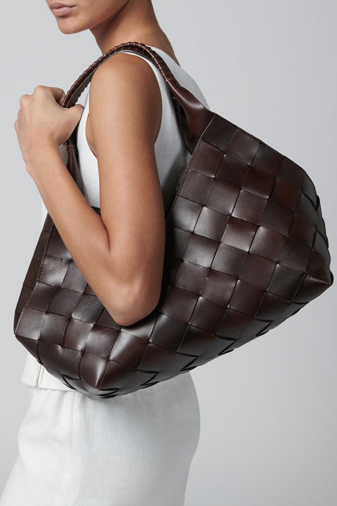 Dark Brown Castello Leather Tote