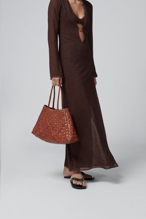 Light Brown Santa Croce Big Leather Tote