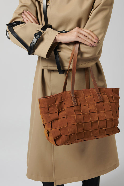 Brown Suede Japan Tote