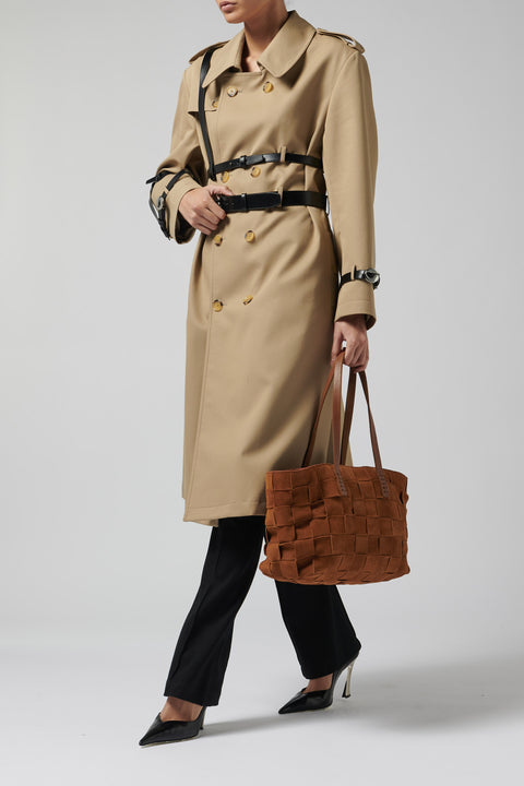 Brown Suede Japan Tote