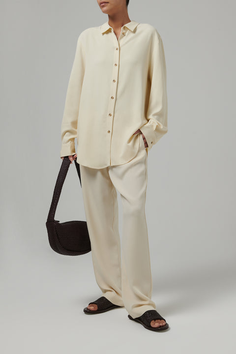 Brown Lattice Weave Crescent Bag