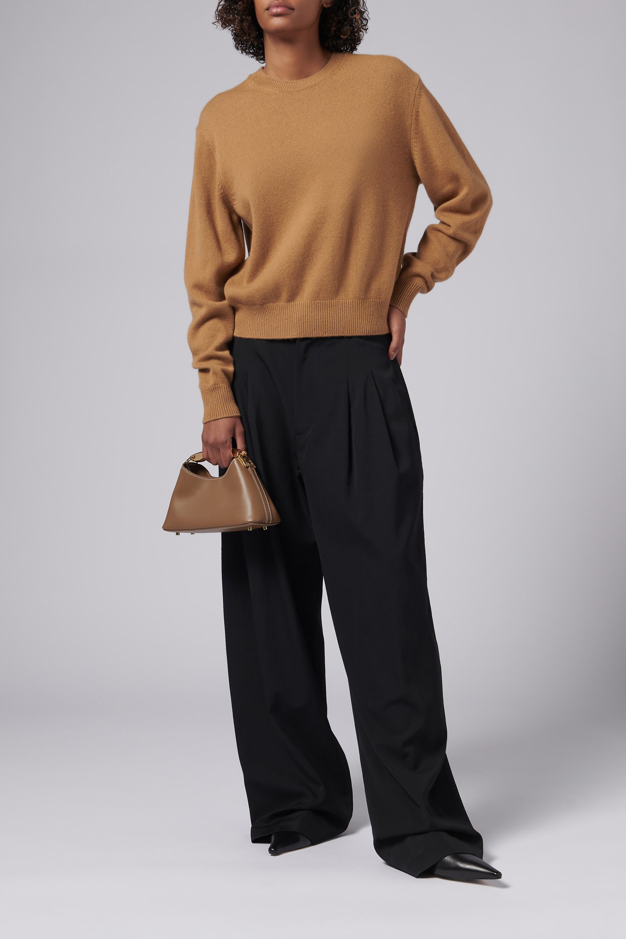 Elleme Brown Mini Boomerang Bag