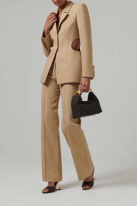 Brown Small Boomerang Bag