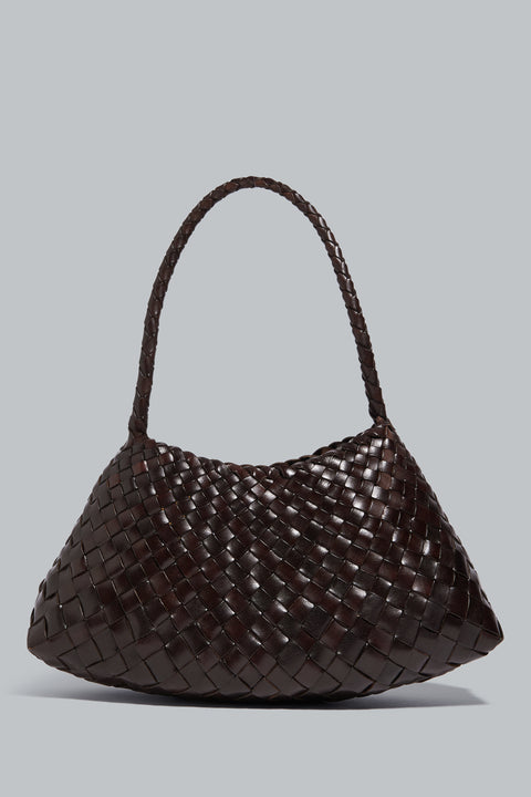 Dark Brown Rosanna Leather Shoulder Bag