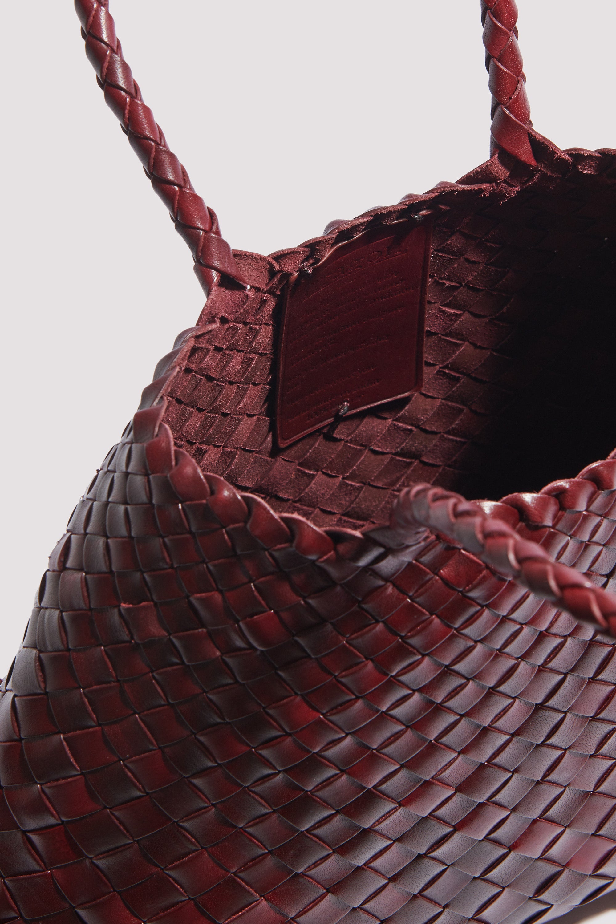 Dragon Diffusion Burgundy Santa Croce Small Leather Tote