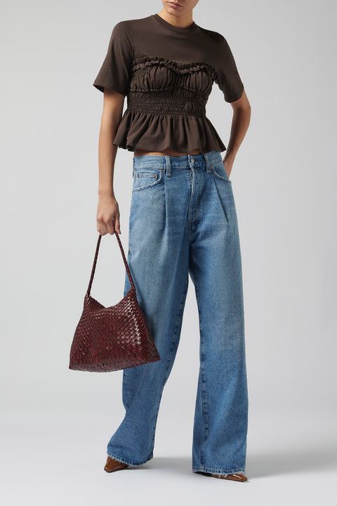 Burgundy Santa Maria Small Shoulder Bag