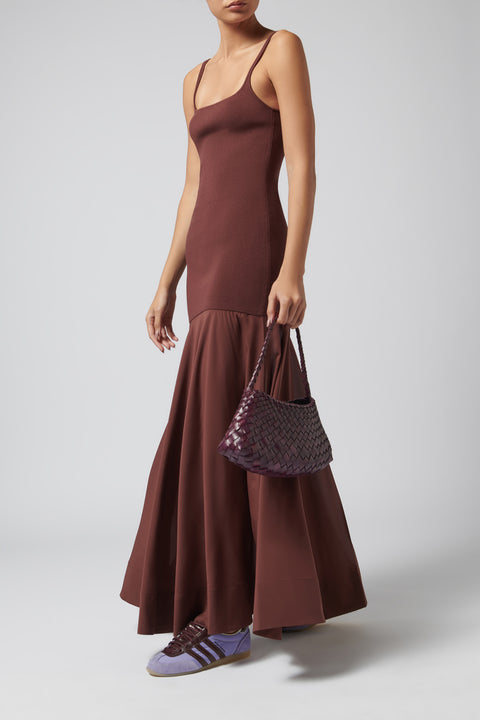 Purple Rosanna Leather Shoulder Bag