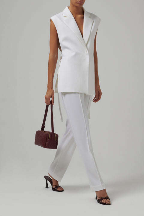 Burgundy Trousse Crossbody Bag