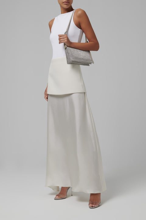 Silver Syster Crystal Embellished Shoulder Bag