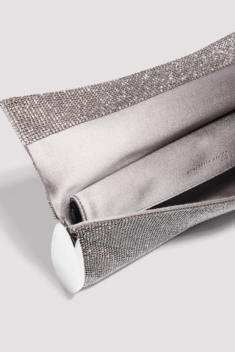 Silver Kate Rhinestone Clutch