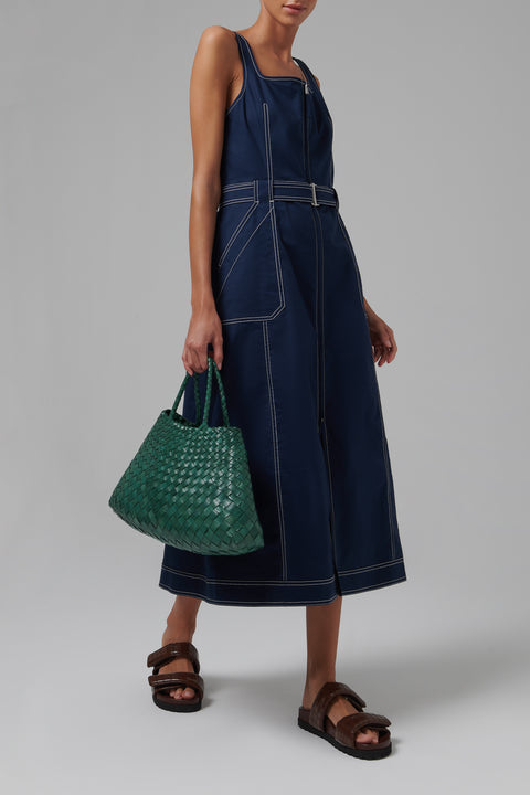 Green Santa Croce Leather Tote