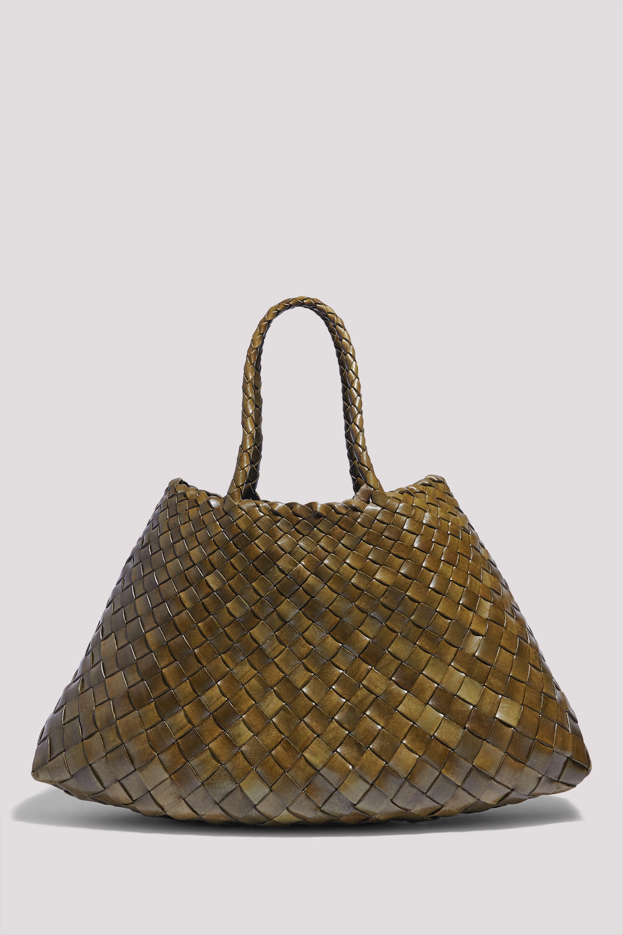 Dragon Diffusion Khaki Santa Croce Small Leather Tote