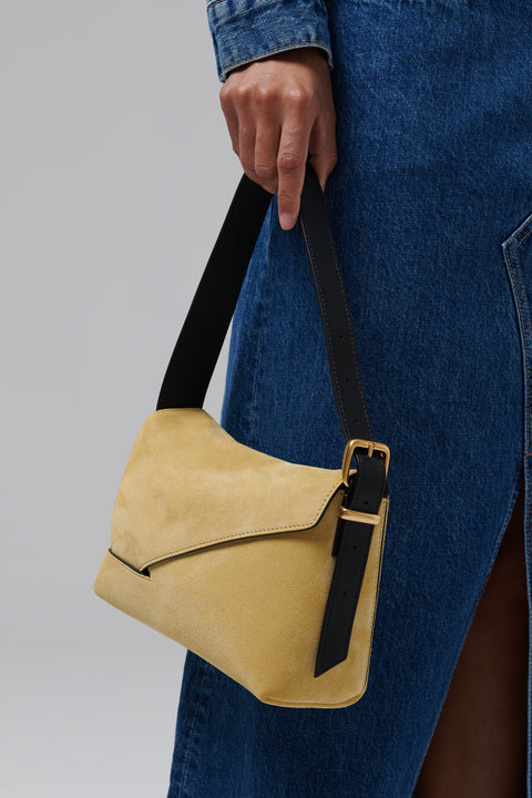 Beige Oscar Baguette Shoulder Bag