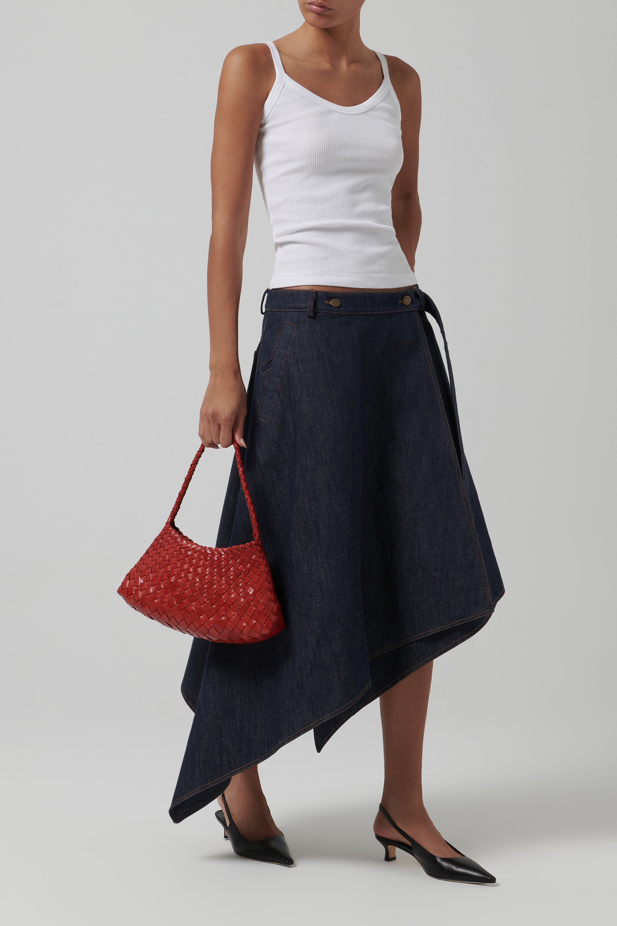 【関税込み】Dragon Diffusion レッド Rosanna バッグ Dragon Diffusion Red Rosanna Leather Shoulder Bag - Fabric