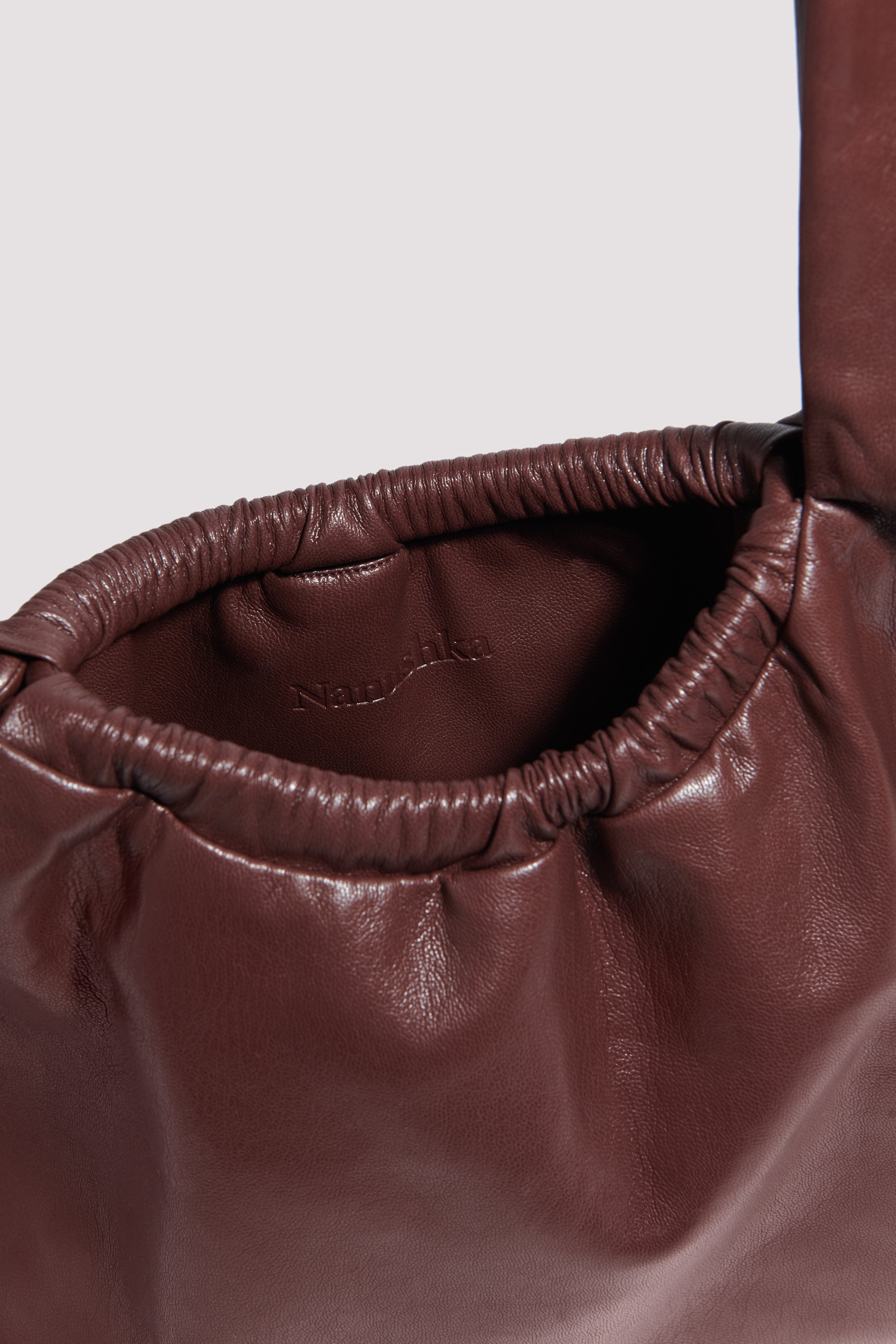 Nanushka Burgundy Jen Drawstring Wristlet