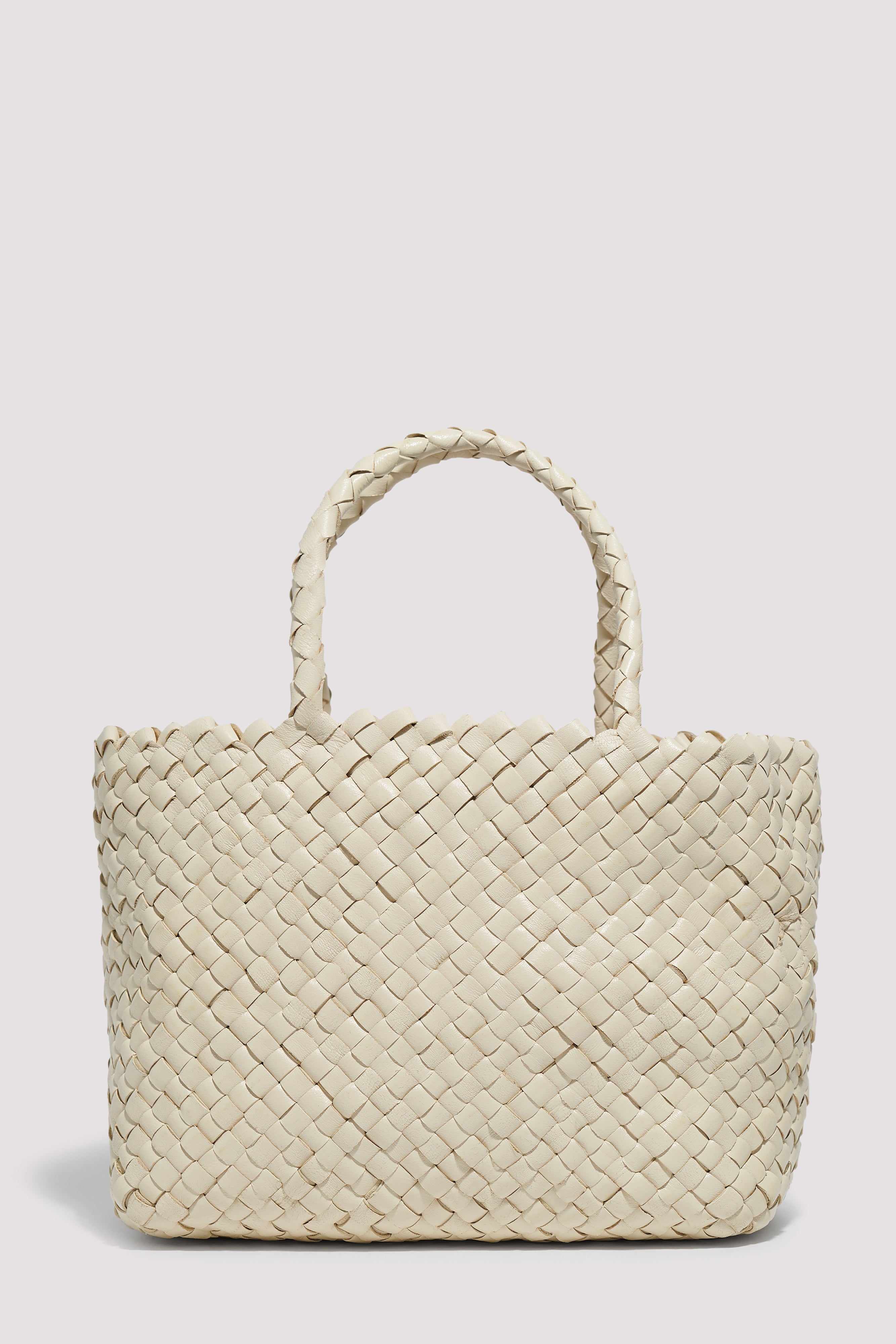 Dragon Diffusion White Leather Mini Basket Tote Dragon Diffusion White Leather Mini Basket Tote