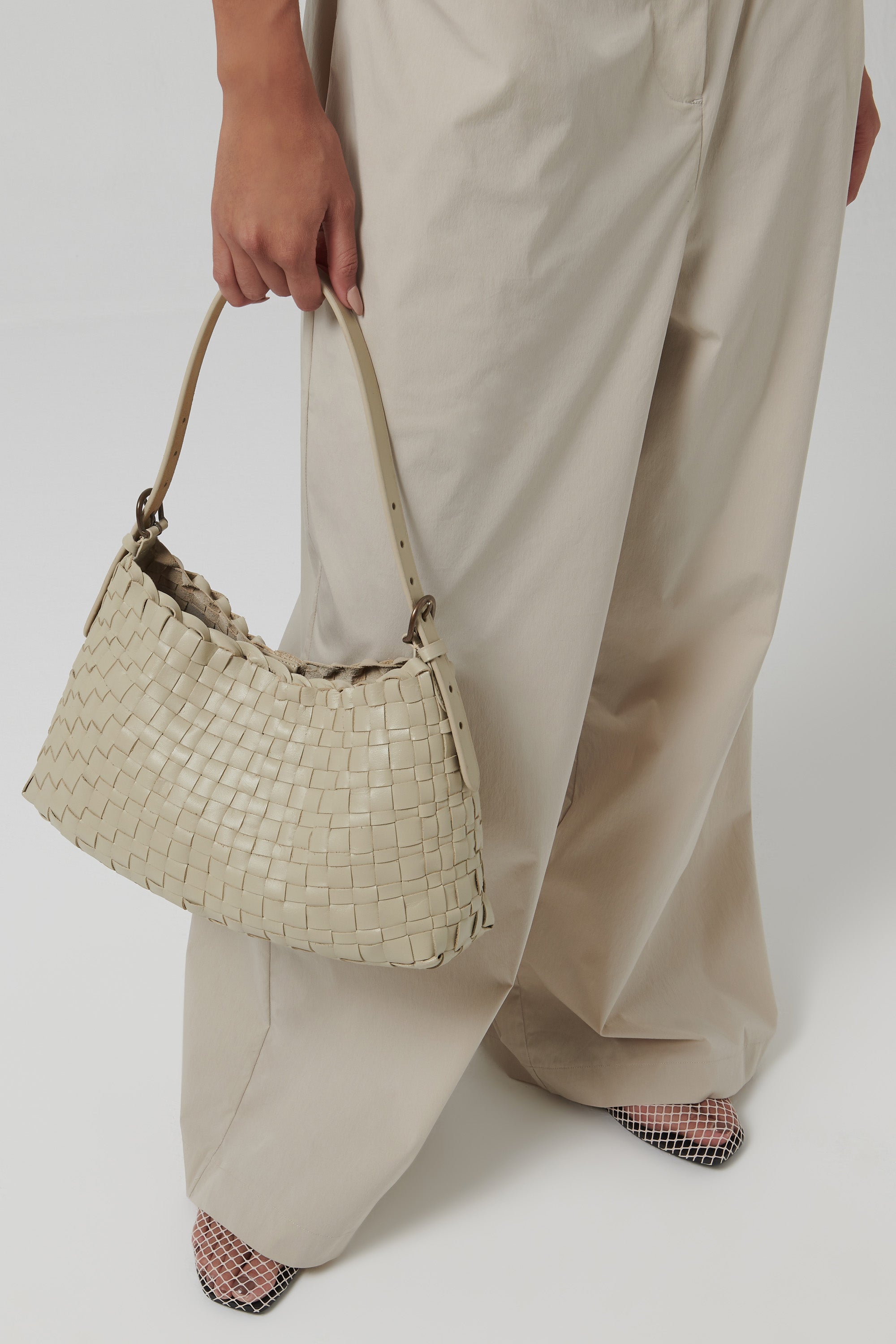 Dragon Diffusion White Hobo Salvage Shoulder Bag