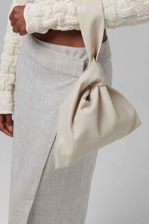 White Okobor Wristlet